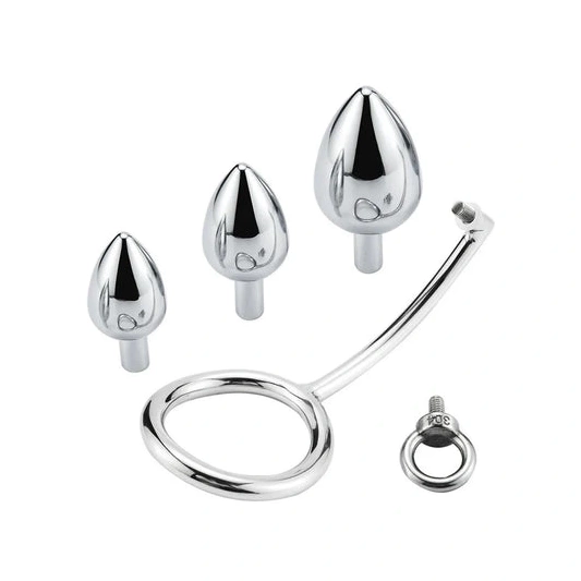 Anal Hooks Cock Hook DiscreetChoice with Ring Steel Set Anal 4663 Stainless 0130